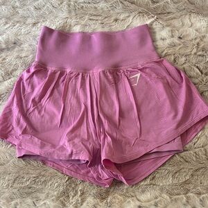 Gymshark Pink High-Waisted Athletic Shorts